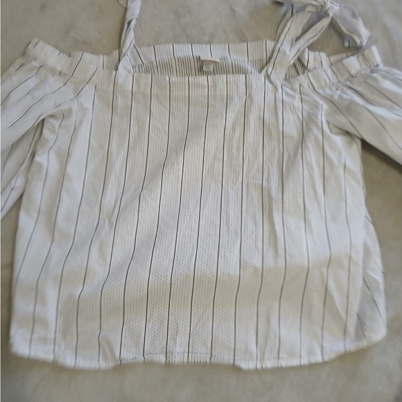 A New Day White Boxy Tie Front Blouse - Picture 7 of 10